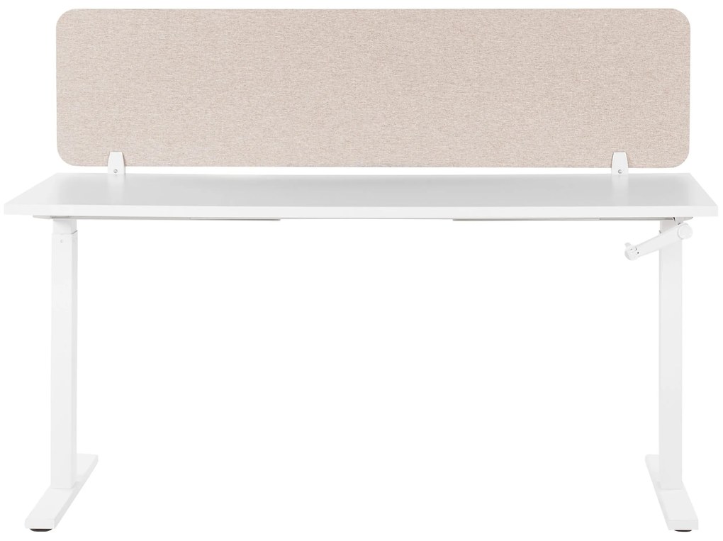 Painel divisor de secretária creme 160 x 40 cm WALLY Beliani