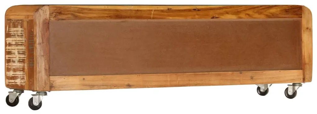 Móvel de TV 120x30x37 cm madeira recuperada maciça