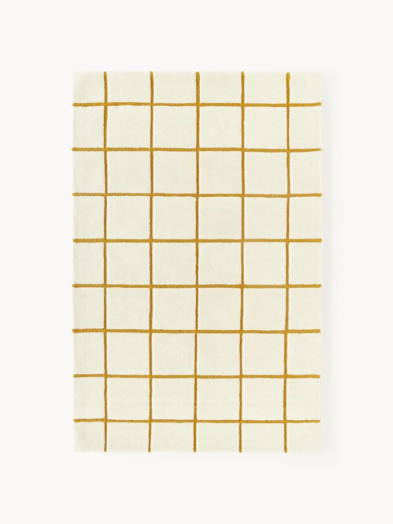 Tapete de lã artesanal com relevo Kallie