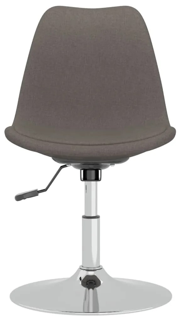 Cadeiras de jantar giratórias 4 pcs tecido cinzento-escuro