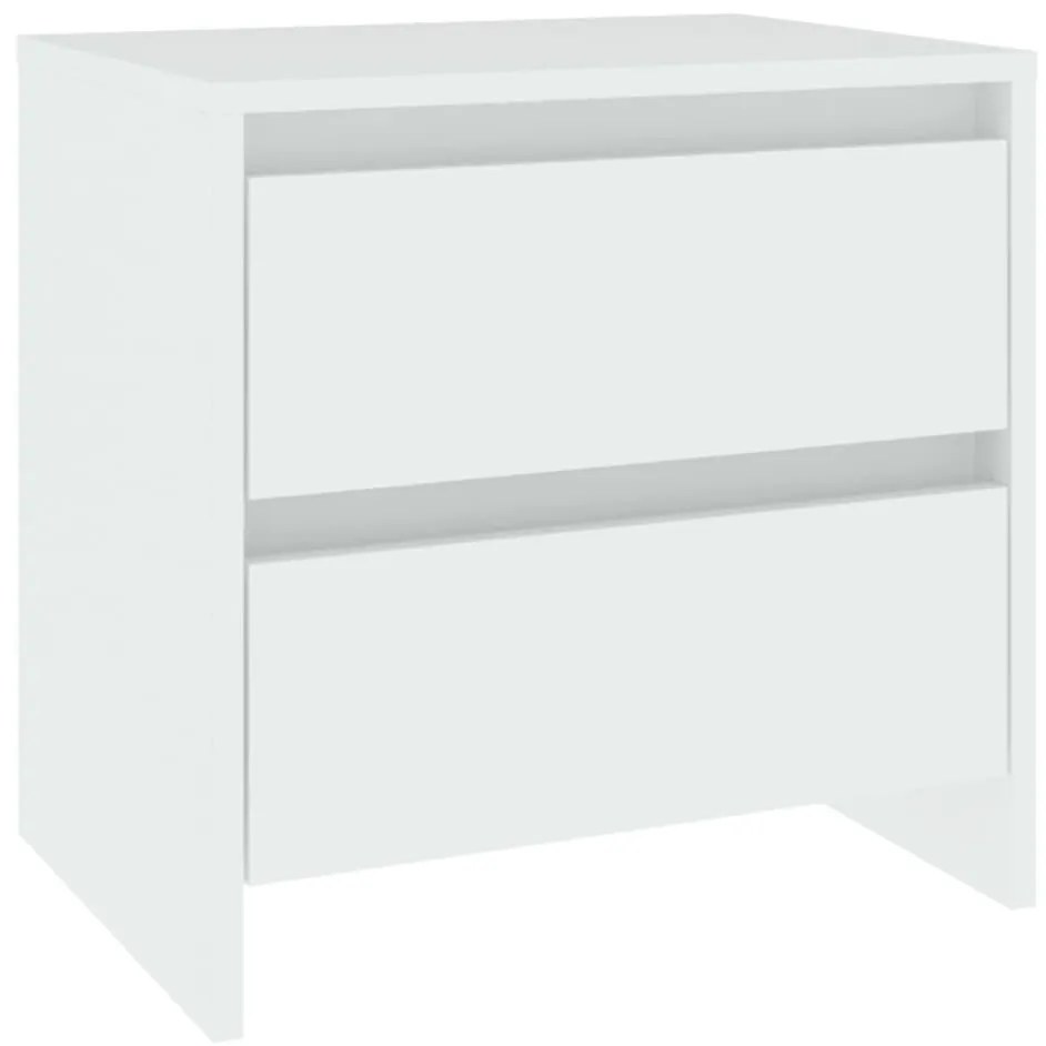 Mesas de cabeceira 2 pcs derivados de madeira branco