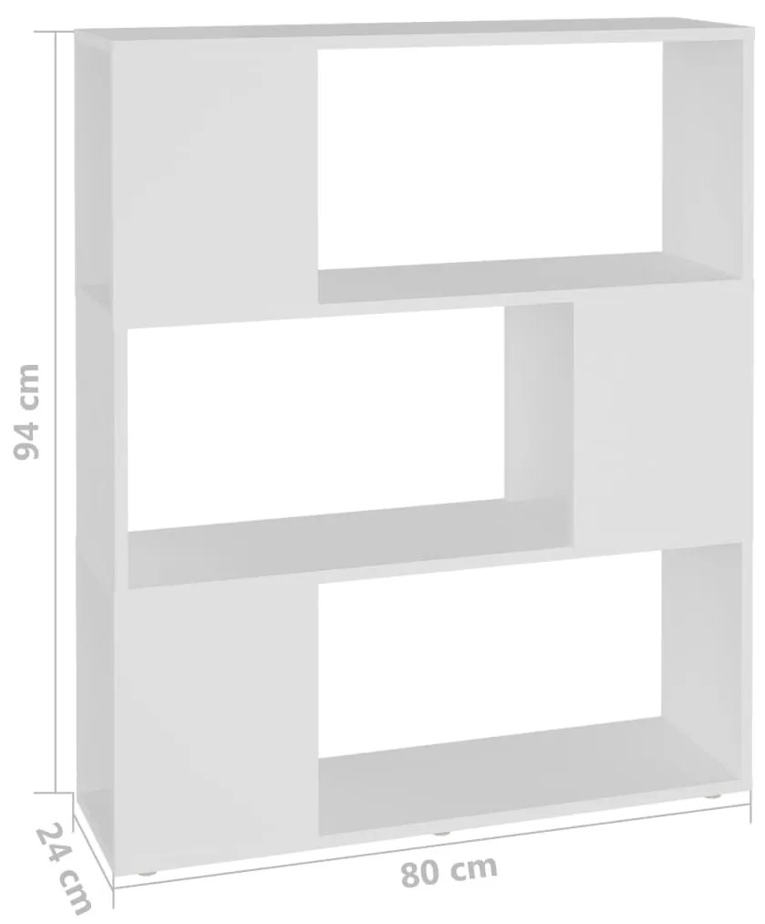 Estante/divisória 80x24x94 cm contraplacado branco
