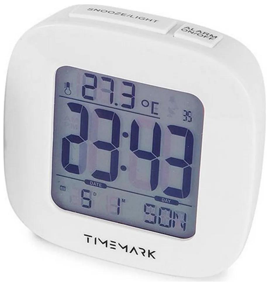 Relógio-Despertador Timemark Branco (9,5 x 9,5 x 4 cm)