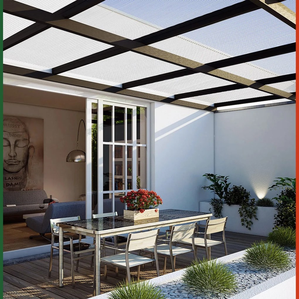 Conjunto de 10 folhas de 6mm 7,32m² transparentes