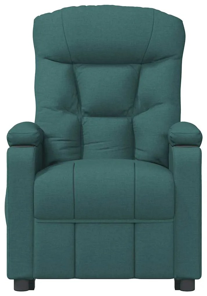Poltrona elevatória de massagens tecido verde-escuro