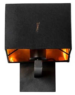 Candeeiro de parede moderno preto com dourado - VT 1 Moderno