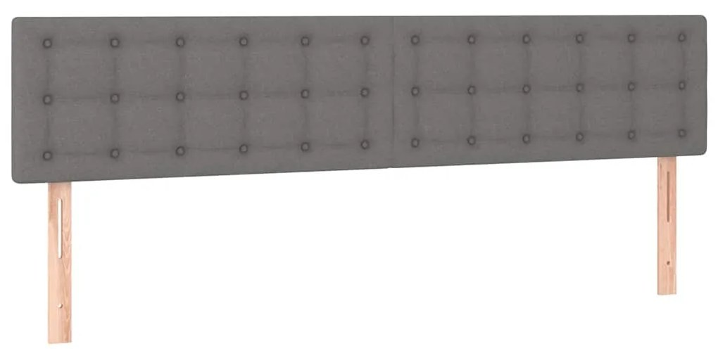 Cama boxspring com colchão 120x190 cm tecido cinzento-escuro