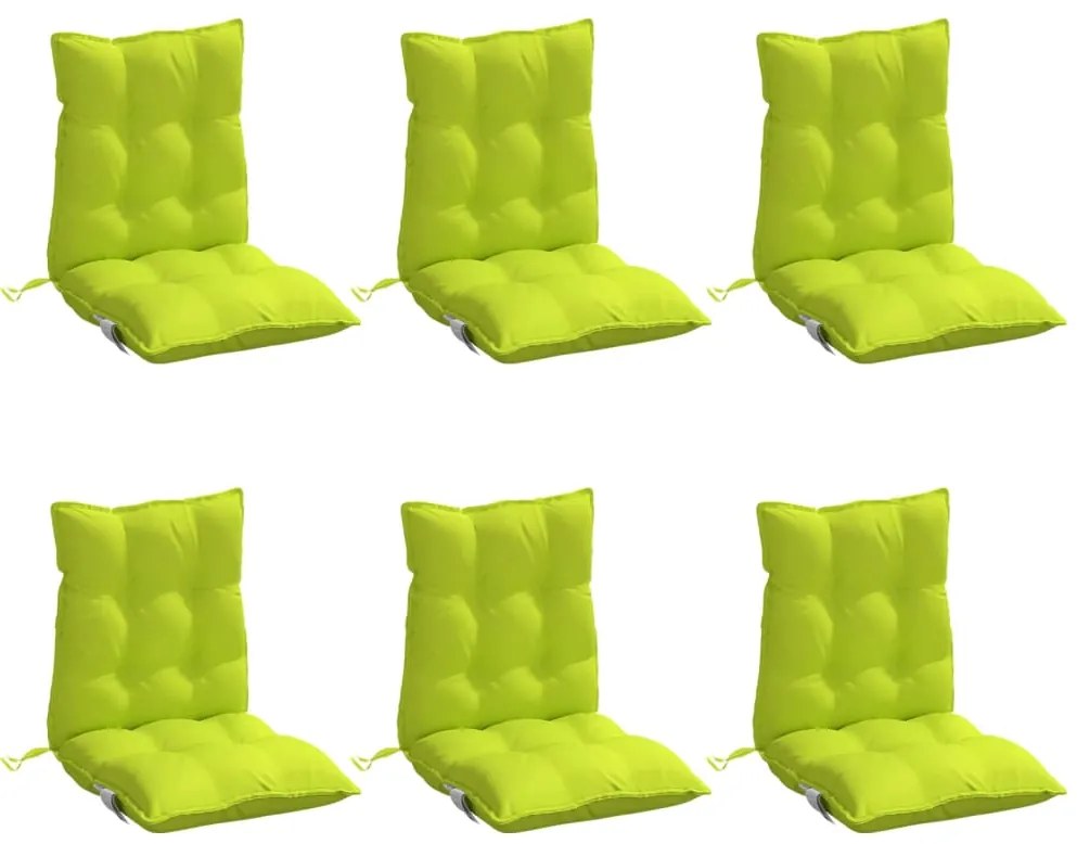 Almofadões cadeira encosto baixo 6 pcs oxford verde brilhante