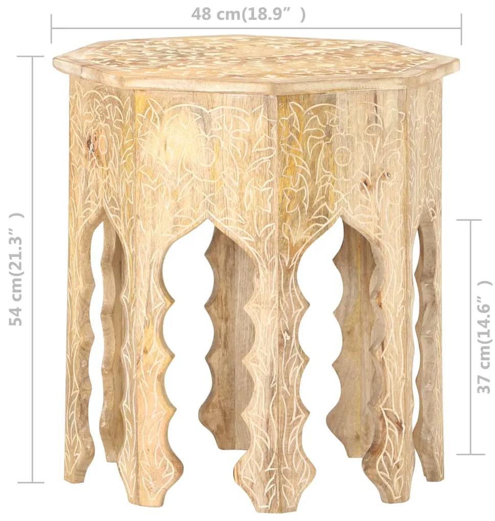 Mesa de apoio Ø48 cm madeira de mangueira maciça