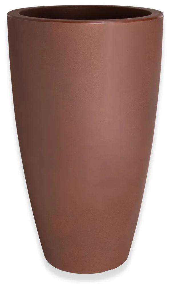 Vaso Plástico Cone Alto Bronze N.50 40X70cm