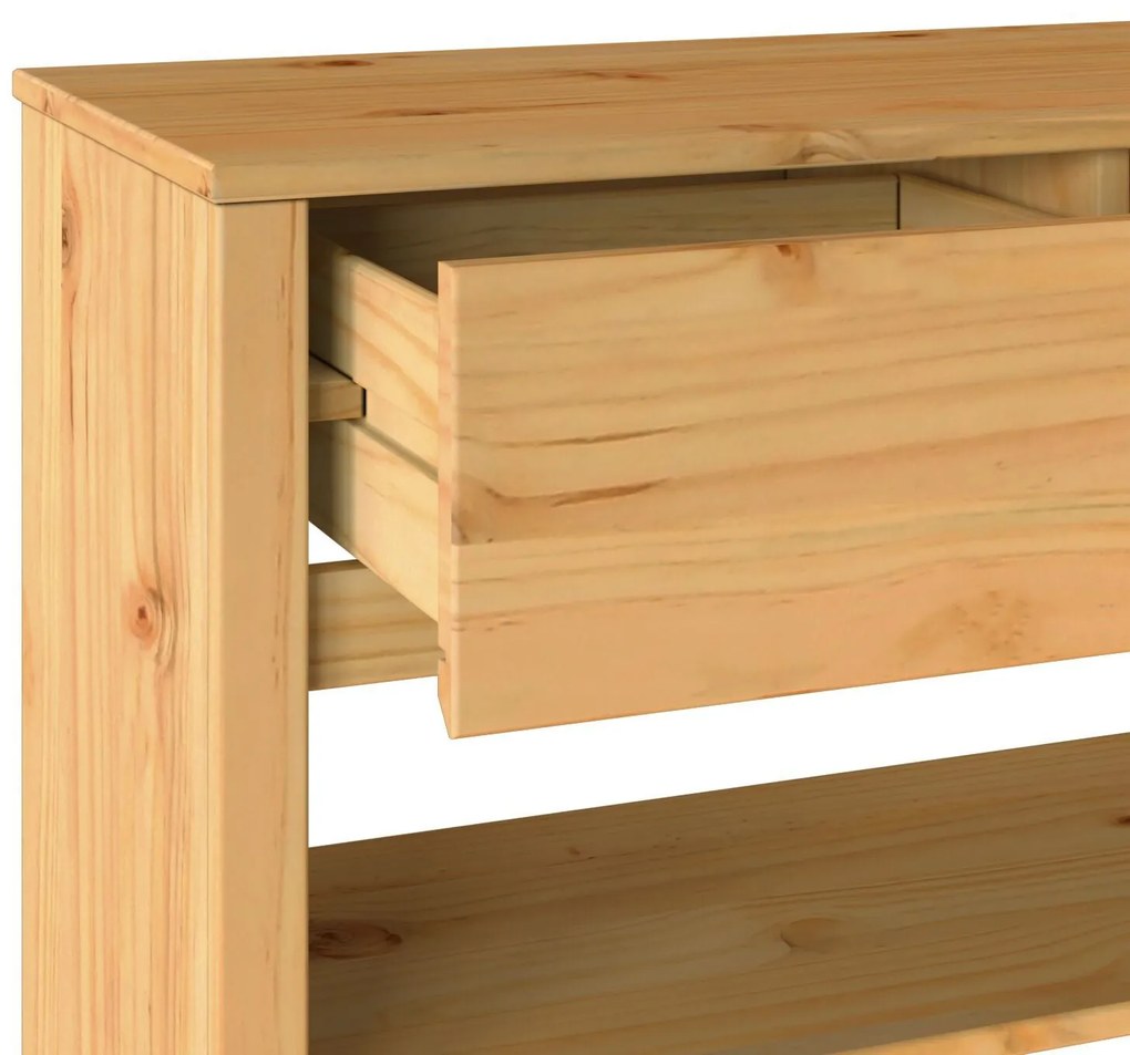 Mesa de Consola vidaXL "DRAMMEN" 89,5x37x73 cm Madeira Sólida de Pinhe