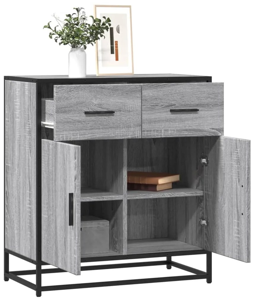 Aparador 68x35x76 cm deriv. de madeira cinzento sonoma