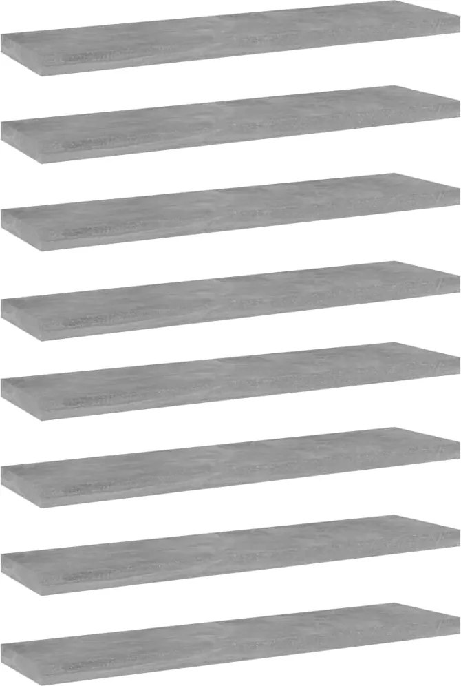vidaXL Prateleiras para estante 8 pcs 40x10x1,5cm contraplacado cinza