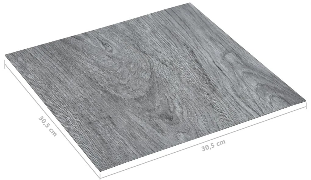 Tábuas de soalho autoadesivas 20 pcs 1,86m² PVC cinzento-claro