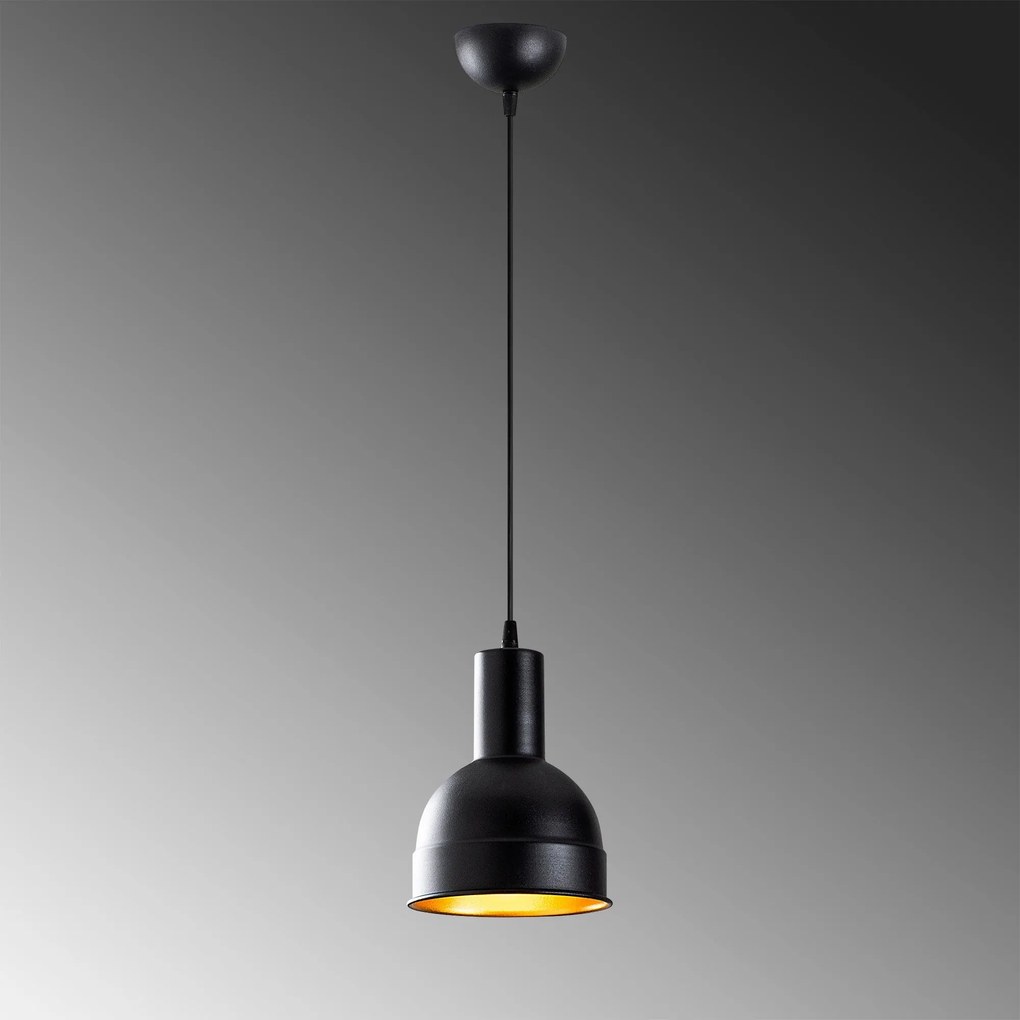 Candeeiro de Teto Berceste – Preto – 17 x 17 cm