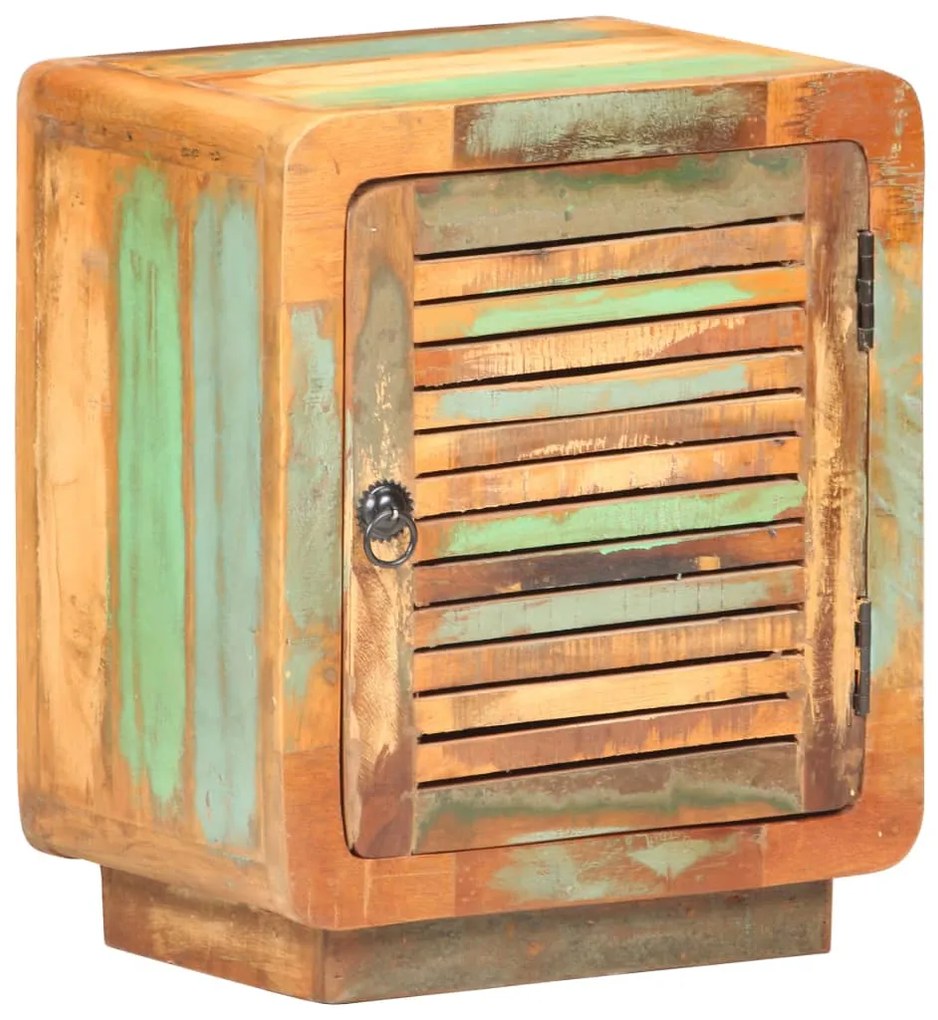 Mesa de cabeceira 40x30x50 cm madeira recuperada maciça