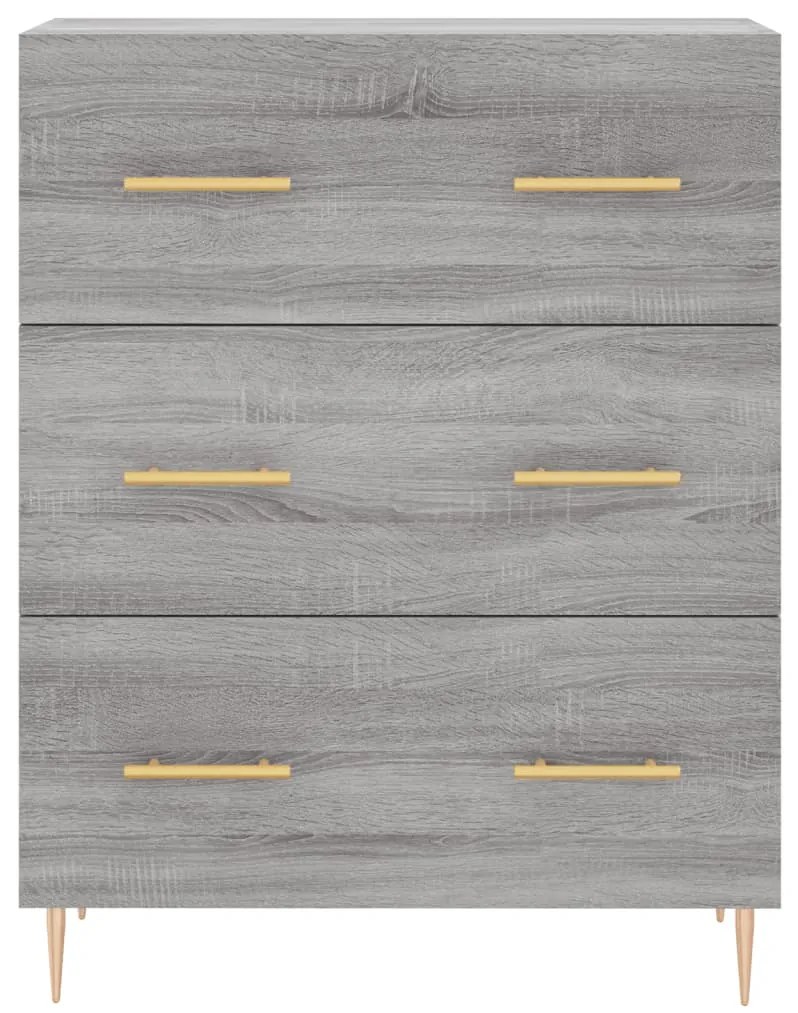Armário alto 69,5x34x180 cm derivados de madeira sonoma cinza