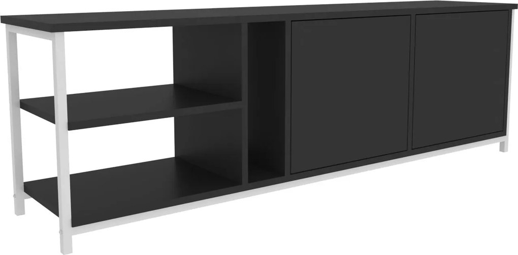 Móvel TV Primrose – Branco e Antracite – 160 cm x 35,3 cm x 50,8 cm