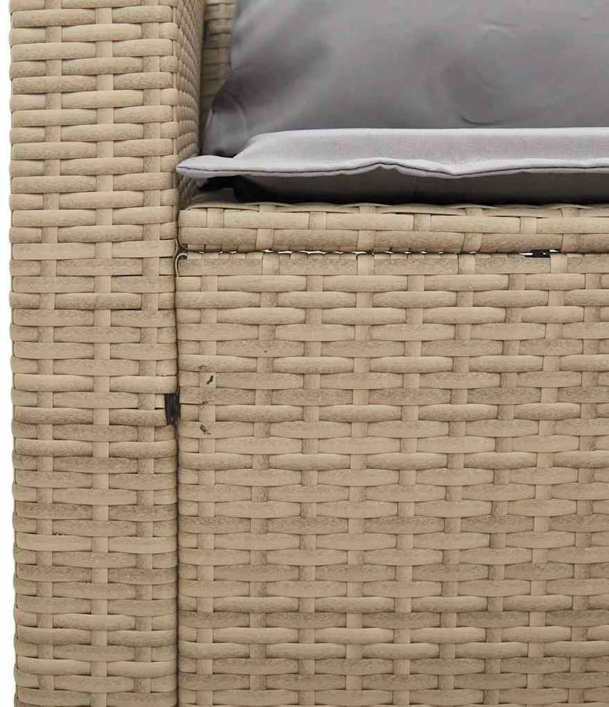5 pcs conjunto sofás de jardim c/ almofadões empilhável vime PE