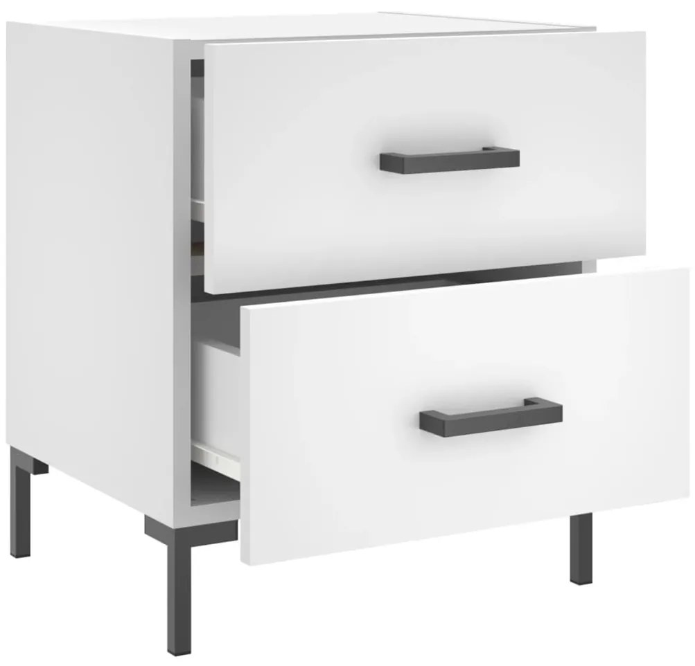 Mesa de cabeceira 40x35x47,5 cm derivados de madeira branco