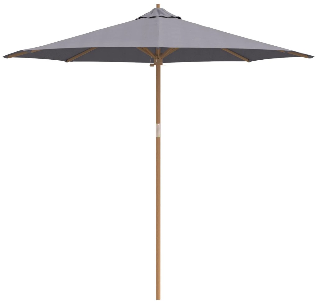 Guarda-sol de Jardim - Cinza Escuro, 270x260 cm, Bambu