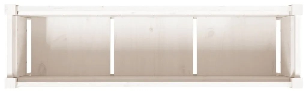 Floreira de jardim c/ pernas 110x31x70 cm pinho maciço branco