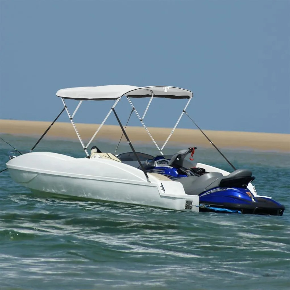 vidaXL Toldo 3 arcos Bimini paredes malha laterais 183x(154-167)x137cm
