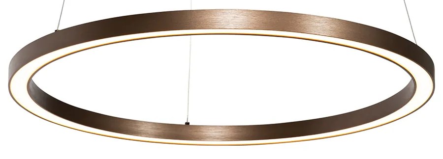 Candeeiro de suspensão bronze 60 cm incl. LED 3-níveis de dimmer - Girello Design