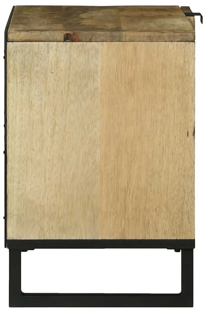 Armário de TV - 80x31,5x46 cm em Madeira de Mangueira e Madeira de Eng