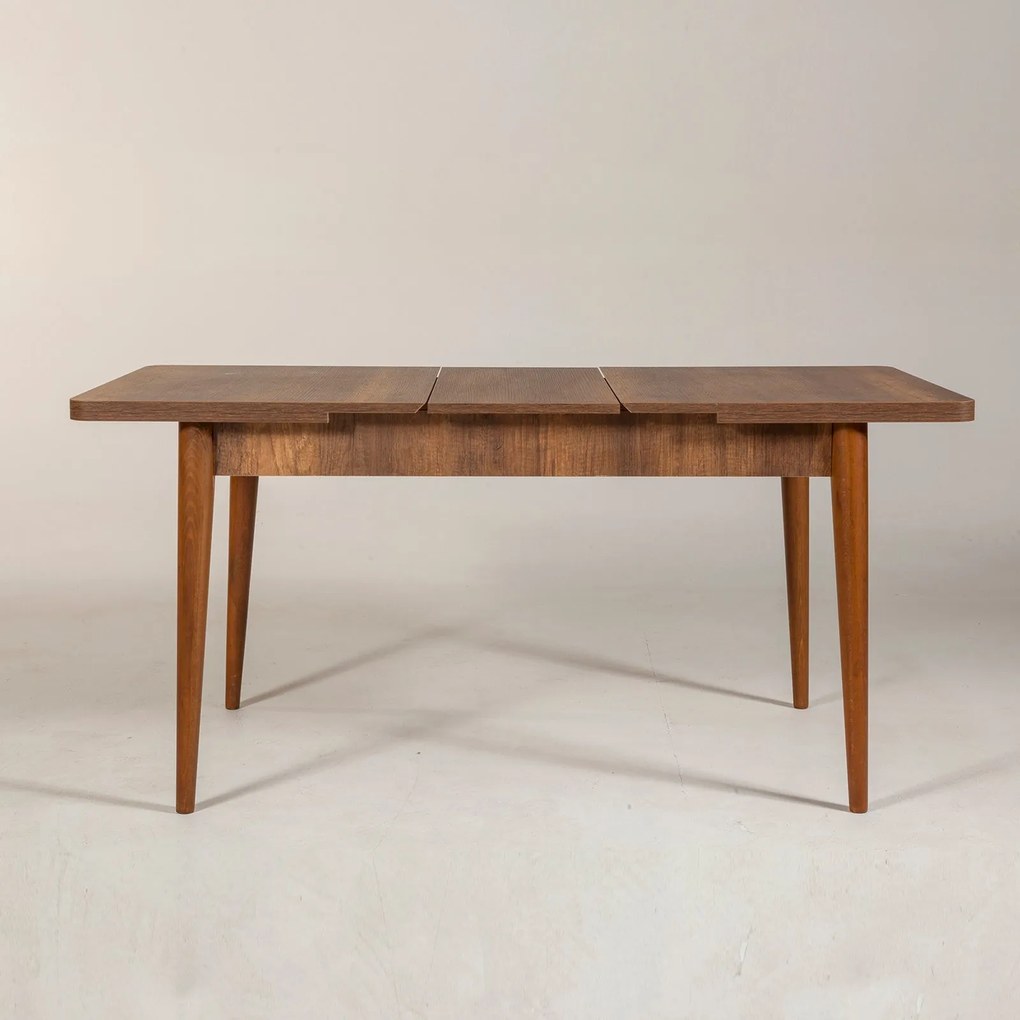Mesa de Jantar Extensível Vina – Nogueira – 130x77x80 cm