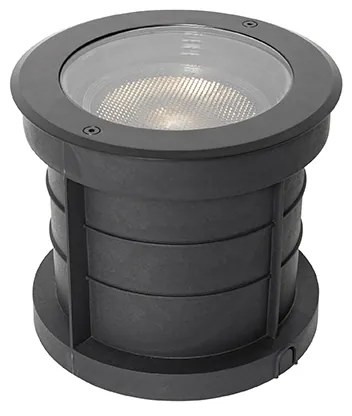 Foco de solo exterior preto ajustável AR111 IP65 - Delux Honey