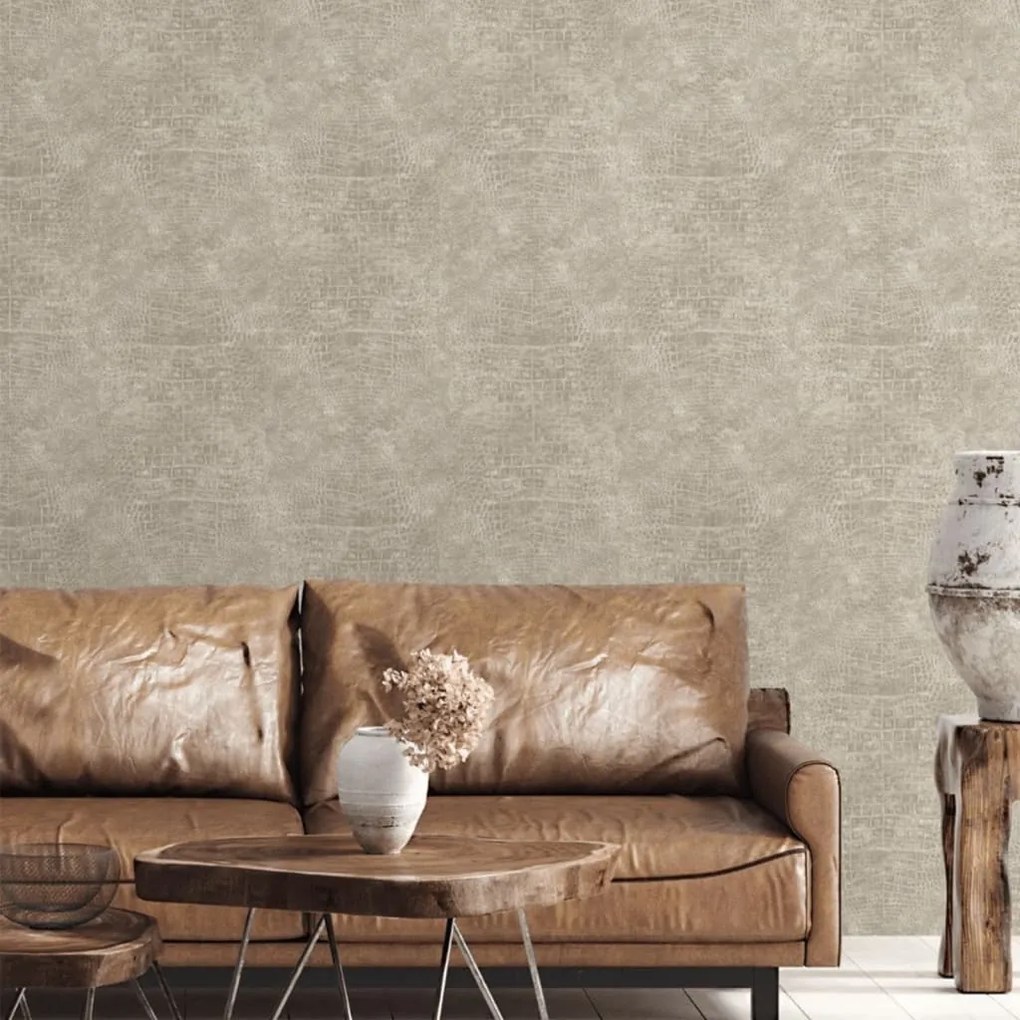Papel de parede Croco bege