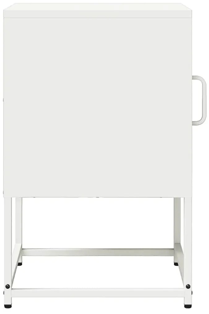 Mesa de cabeceira 36x39x60,5 cm aço laminado a frio branco