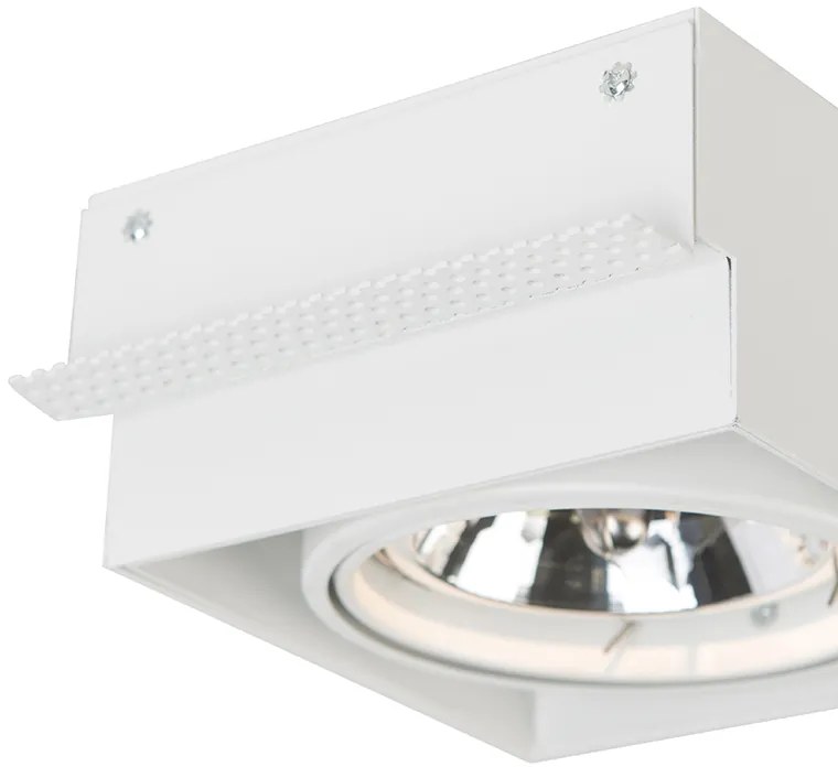Foco embutido branco AR111 inclinável e rotativo sem moldura - Oneon Moderno