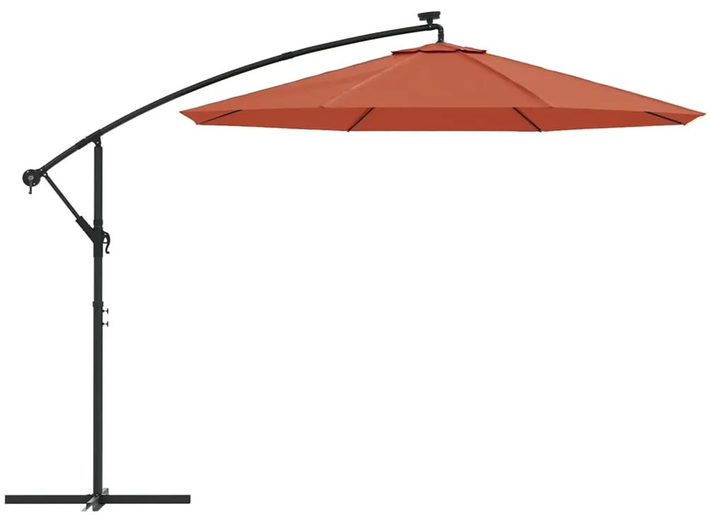 Tecido de substituição p/ guarda-sol cantilever 350cm terracota