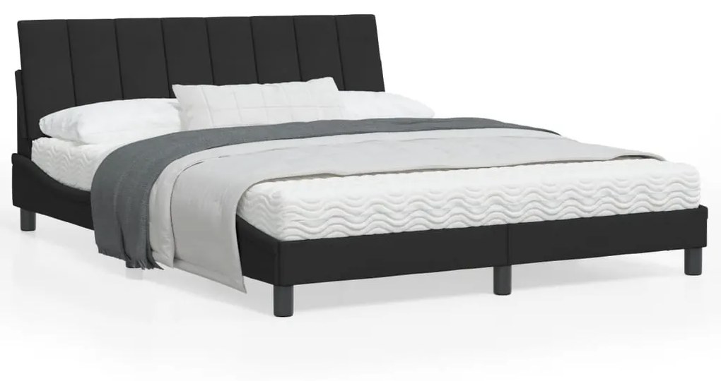 vidaXL Estrutura de cama sem colchão 160x200 cm veludo preto