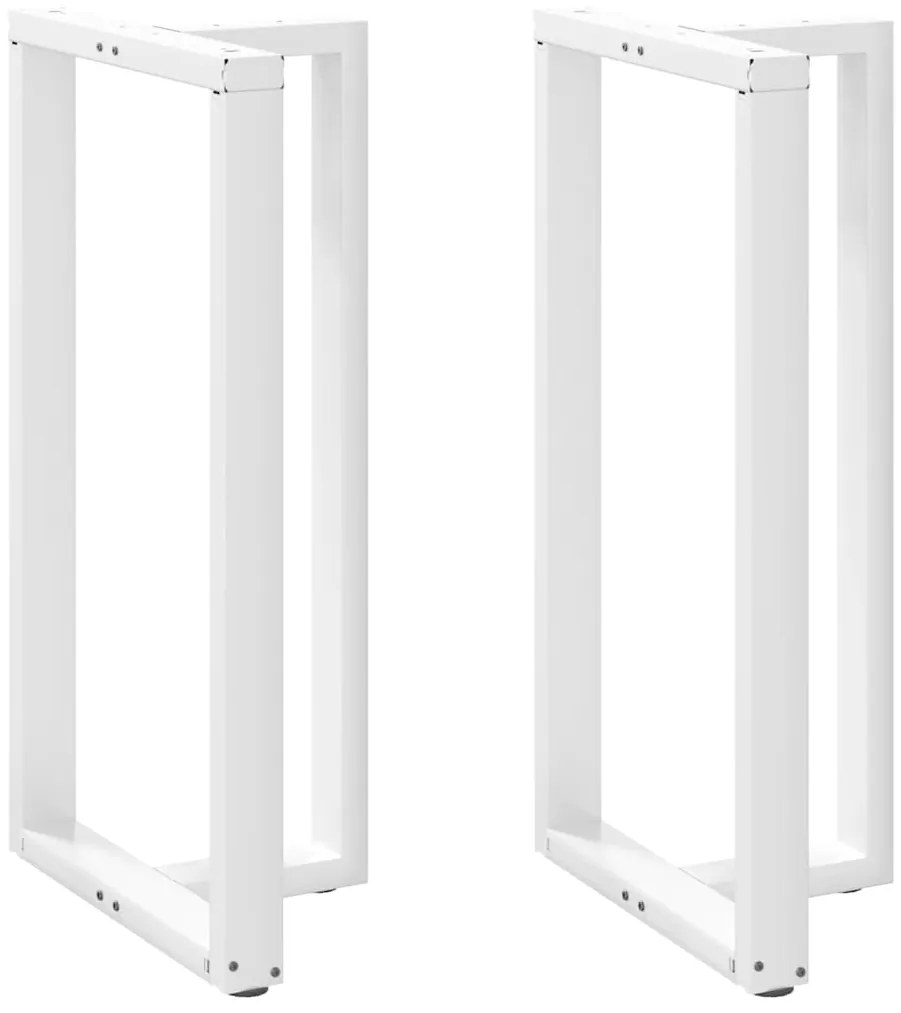 Pés de mesa de bar em forma de T, 2 peças, branco, 60x35x(110-111) cm,
