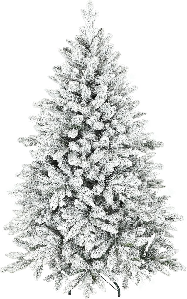 Árvore de Natal Artificial, 102 x 102 x 150 cm, Com Neve Flocada, Verde