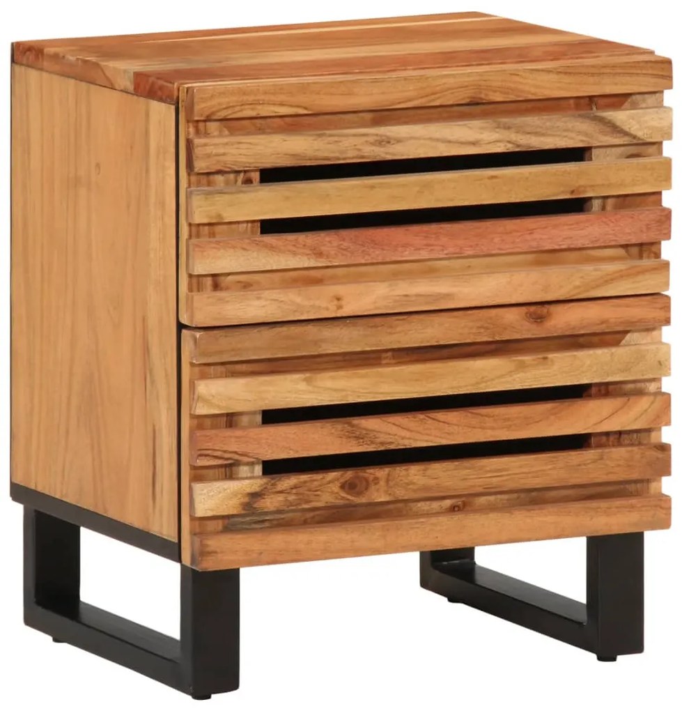 vidaXL Mesa de cabeceira 40x34x46 cm madeira de acácia maciça
