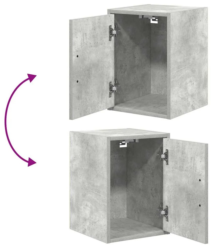 Armário de parede garagem concreto cinza madeira engenheirada