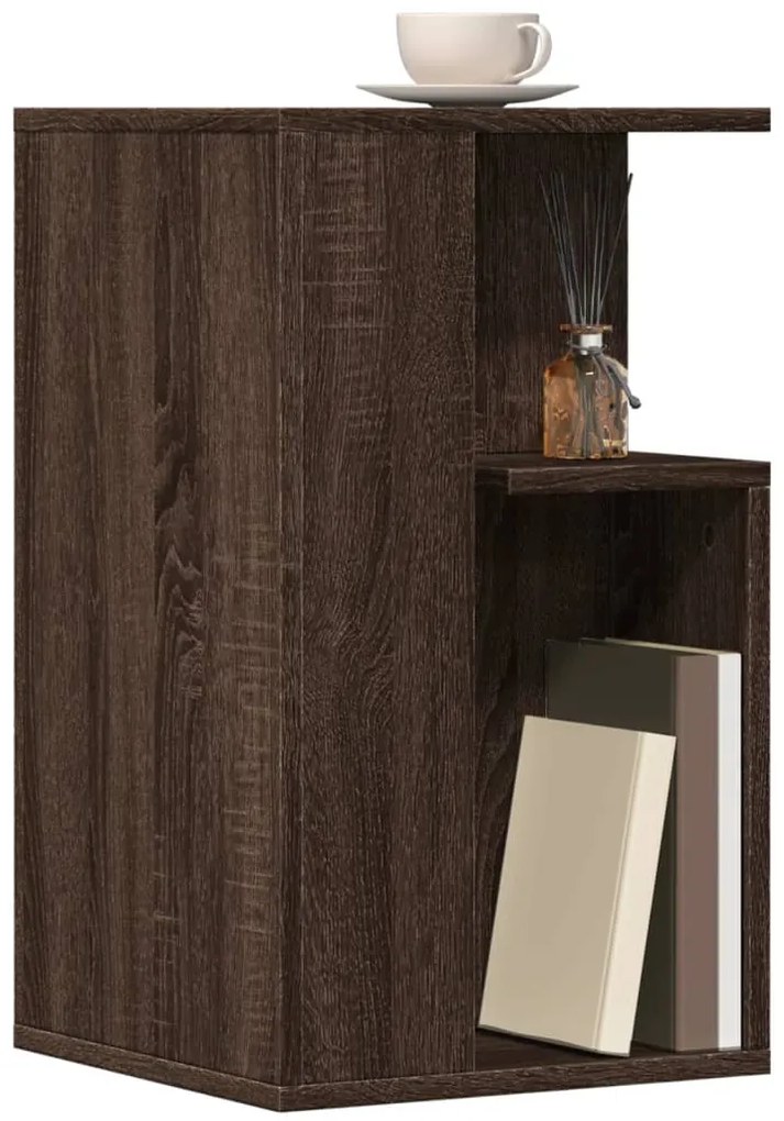 Mesa de apoio 35x35x60cm derivados de madeira carvalho castanho