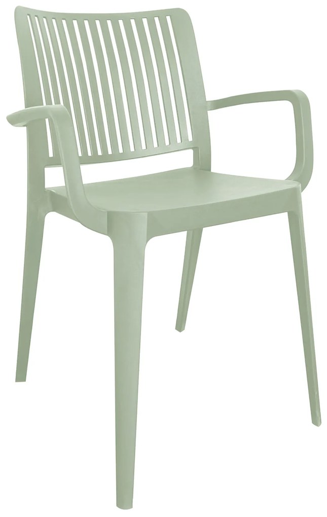 Cadeira JOY c/ braços, Verde Pastel – Pack com 16 unidades
