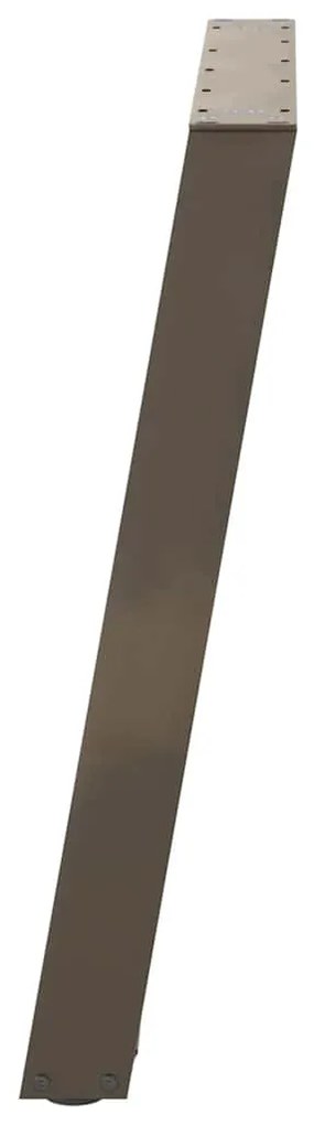 Pés para mesa de jantar em formato de U, 2 peças, aço natural, 90 x (7