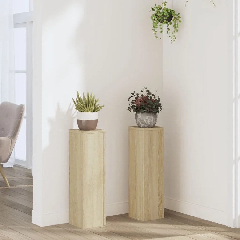 Suportes p/ plantas 2 pcs 17x17x60 cm derivados madeira