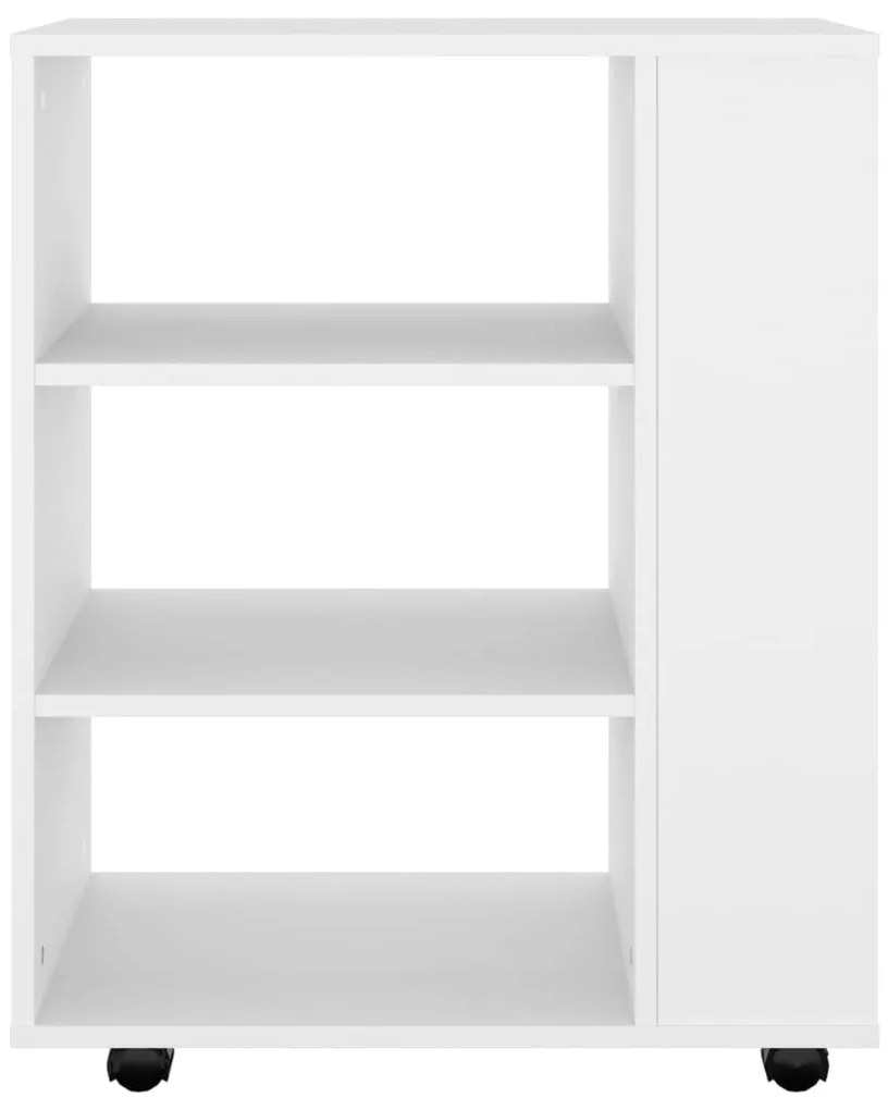 Móvel com rodas 60x35x75 cm derivados de madeira branco