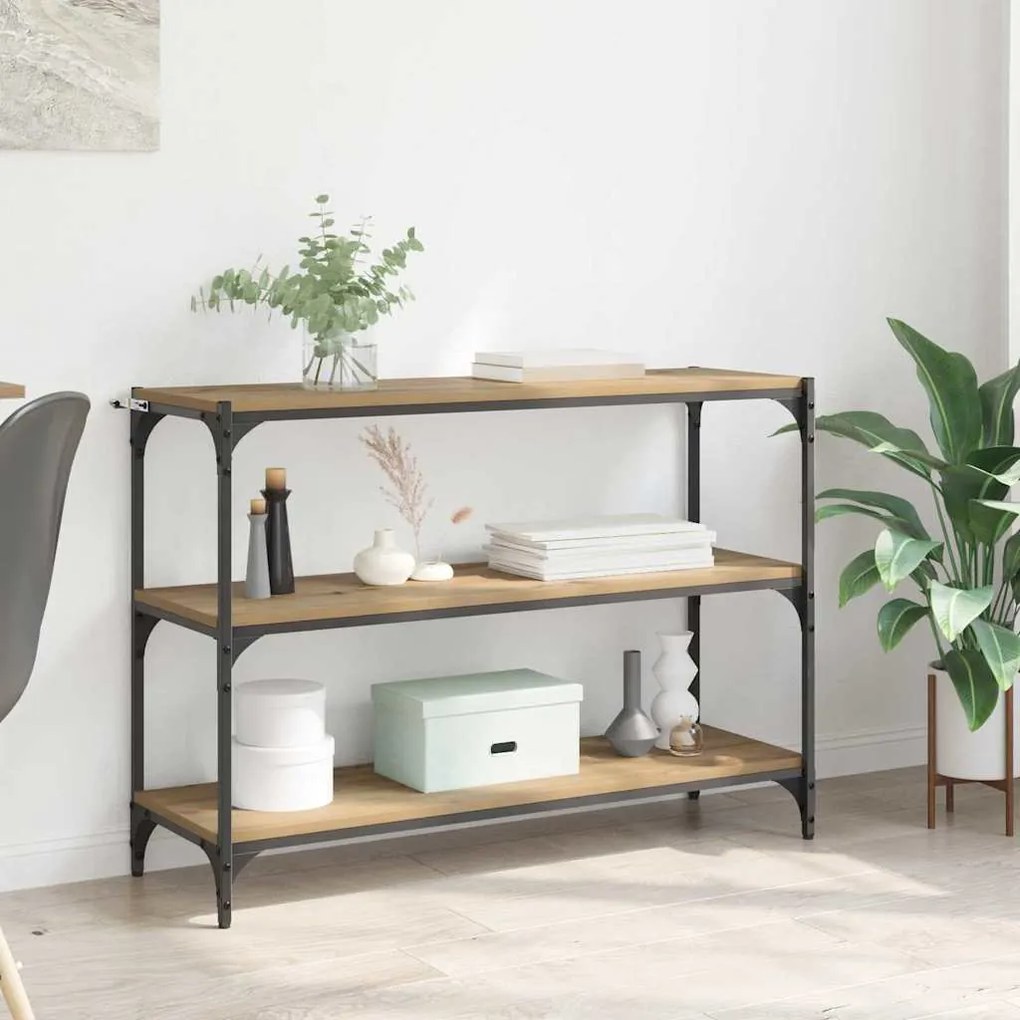 vidaXL Gabinete de Livros carvalho artisiano 100 x 33 x 70,5 cm