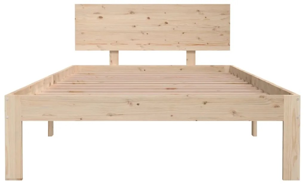 Estrutura de cama 100x200 cm madeira pinho maciço
