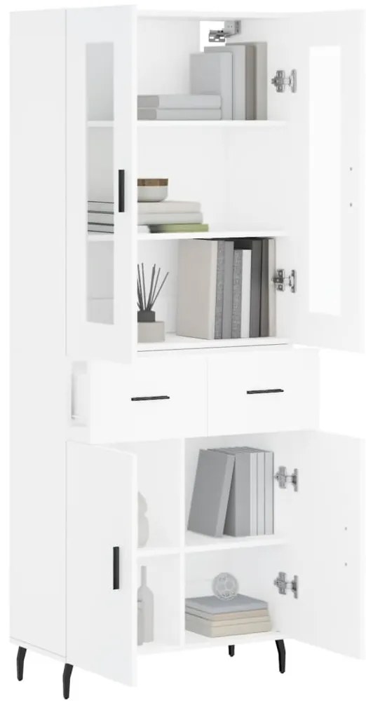 Armário alto 69,5x34x180 cm derivados de madeira branco