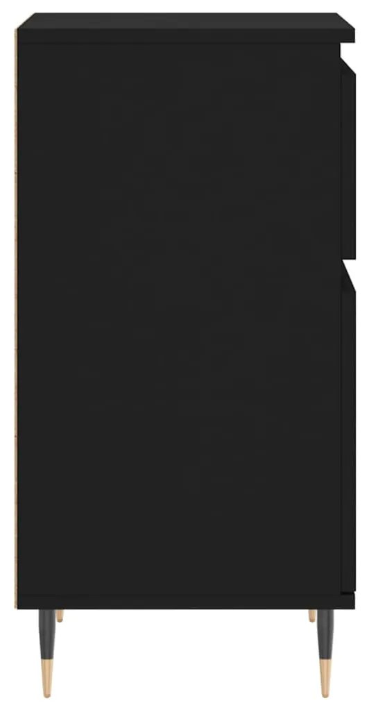Aparadores 2 pcs 40x35x70 cm derivados de madeira preto