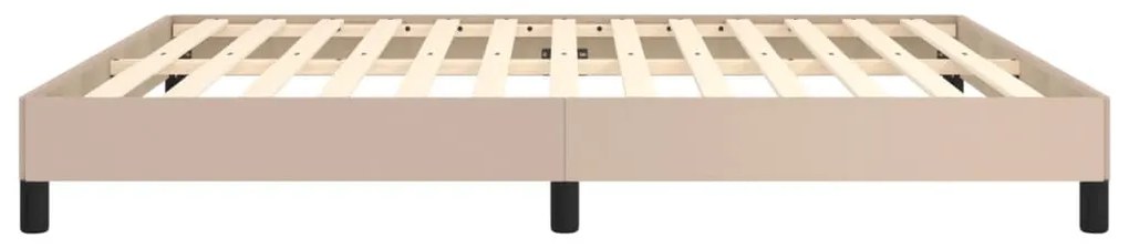Estrutura de cama 160x200 cm couro artificial cappuccino